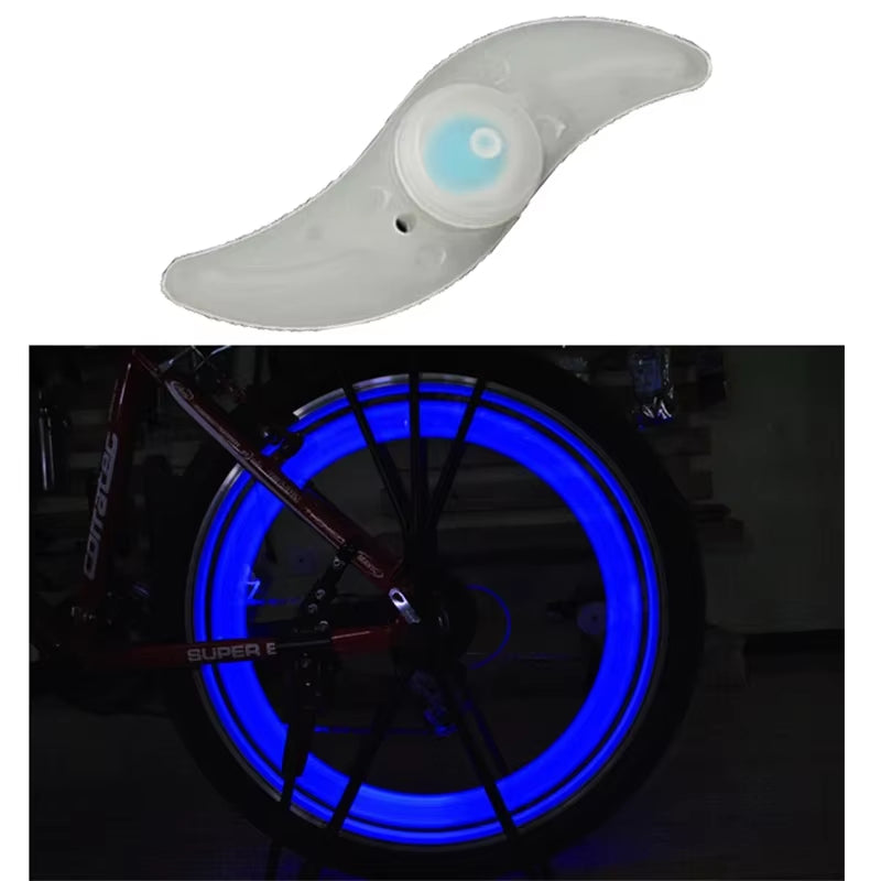 Bicycle Wheel Spoke Light 3 Mode LED Neon Waterproof Bike Safety Warning Light Easy to Install Bicycle Accessories with Battery