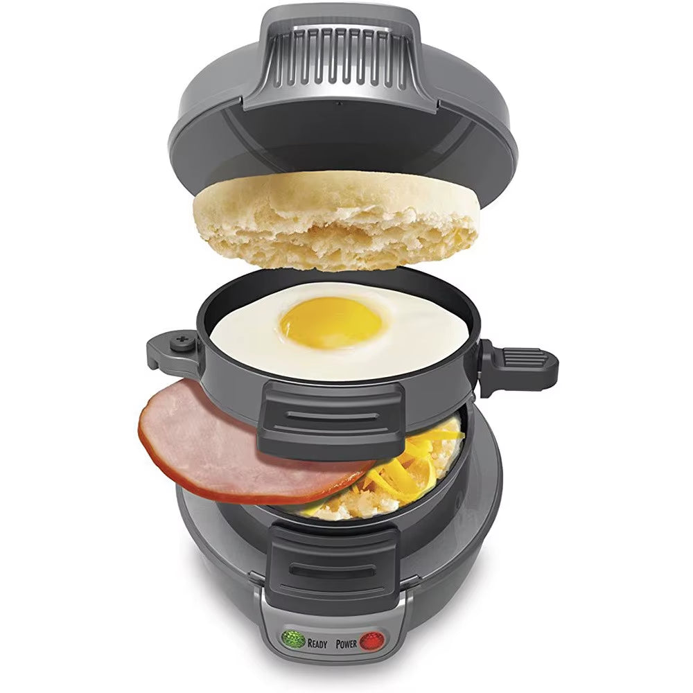 220V/110V Electric Burger Sandwich Maker Machine 600W Hamburg Sandwich Maker with Egg Cooker Ring Machine Bread Waffle Machine