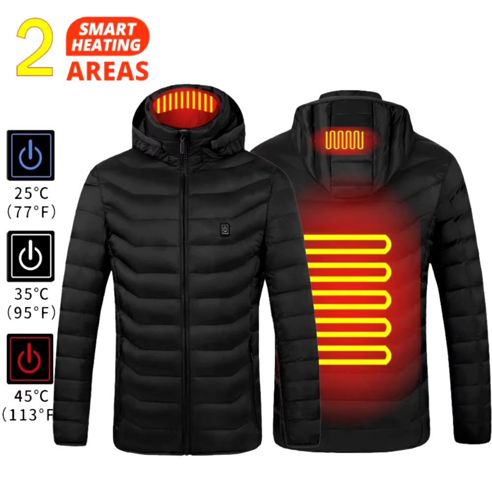 21 Areas Heated Jacket Men Warm Vest USB Self Heating Jacket Women Heated Coat Ski Camping Hiking Winter Cotton Clothes Washed