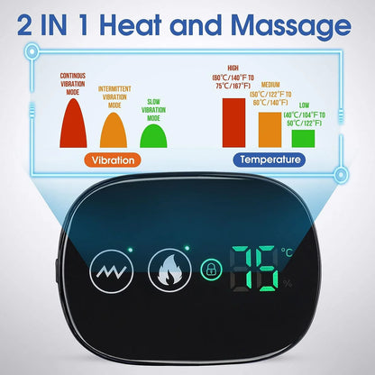 Heated Shoulder Wrap, Shoulder Heating Pads Massager for Men Women, Electric Cordless Vibration Massage Heated Shoulder Braces with 3 Heating Setting, Left Right Shoulder Massage