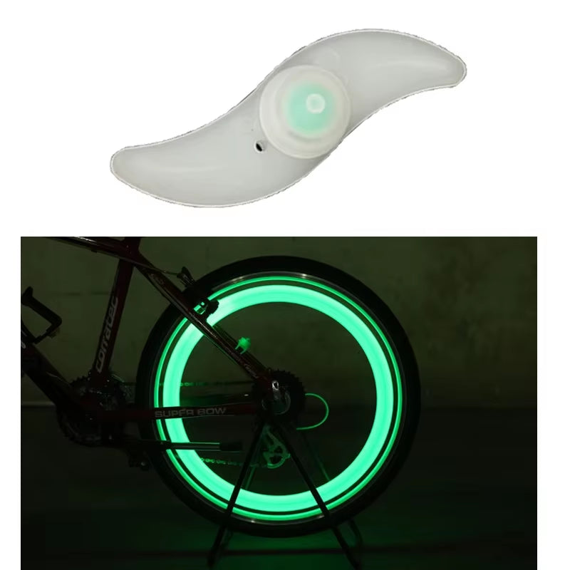 Bicycle Wheel Spoke Light 3 Mode LED Neon Waterproof Bike Safety Warning Light Easy to Install Bicycle Accessories with Battery