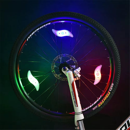 Bicycle Wheel Spoke Light 3 Mode LED Neon Waterproof Bike Safety Warning Light Easy to Install Bicycle Accessories with Battery